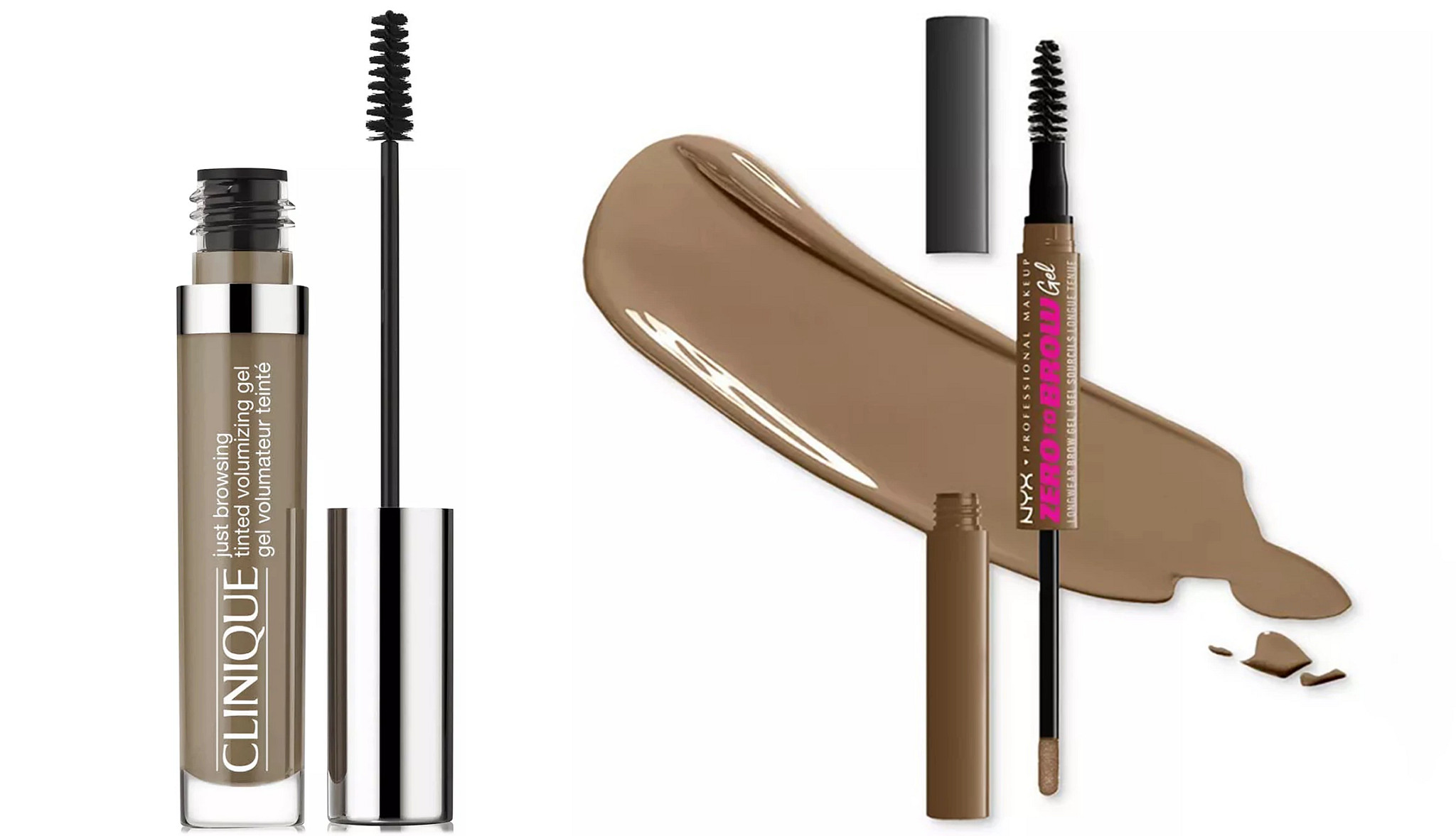 various eyebrow gel products
