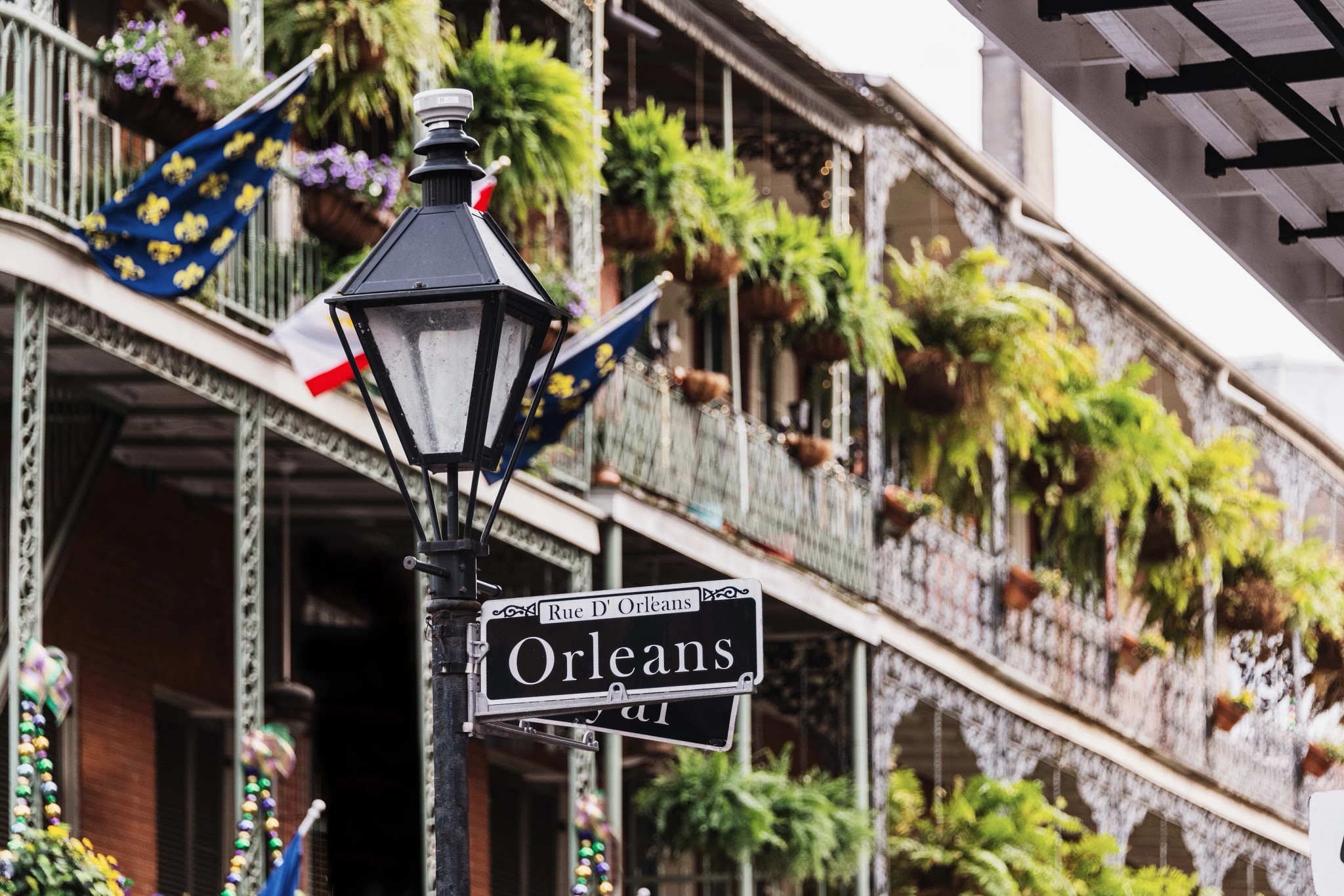 Beautiful balconies in New Orleans .