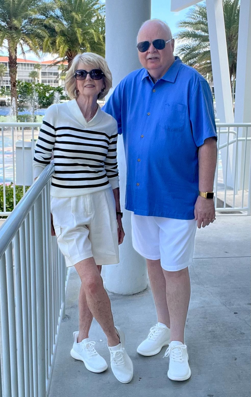 Greg and Candace enjoying a sunny day at a resort Greg and Candace
