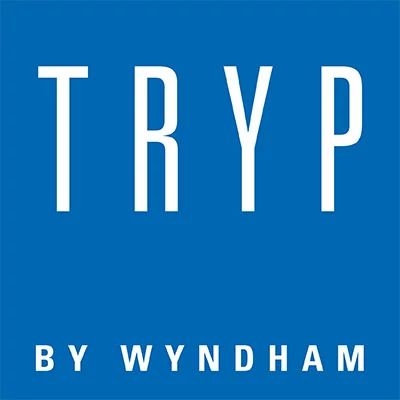 blue square white letters tryp by wyndham