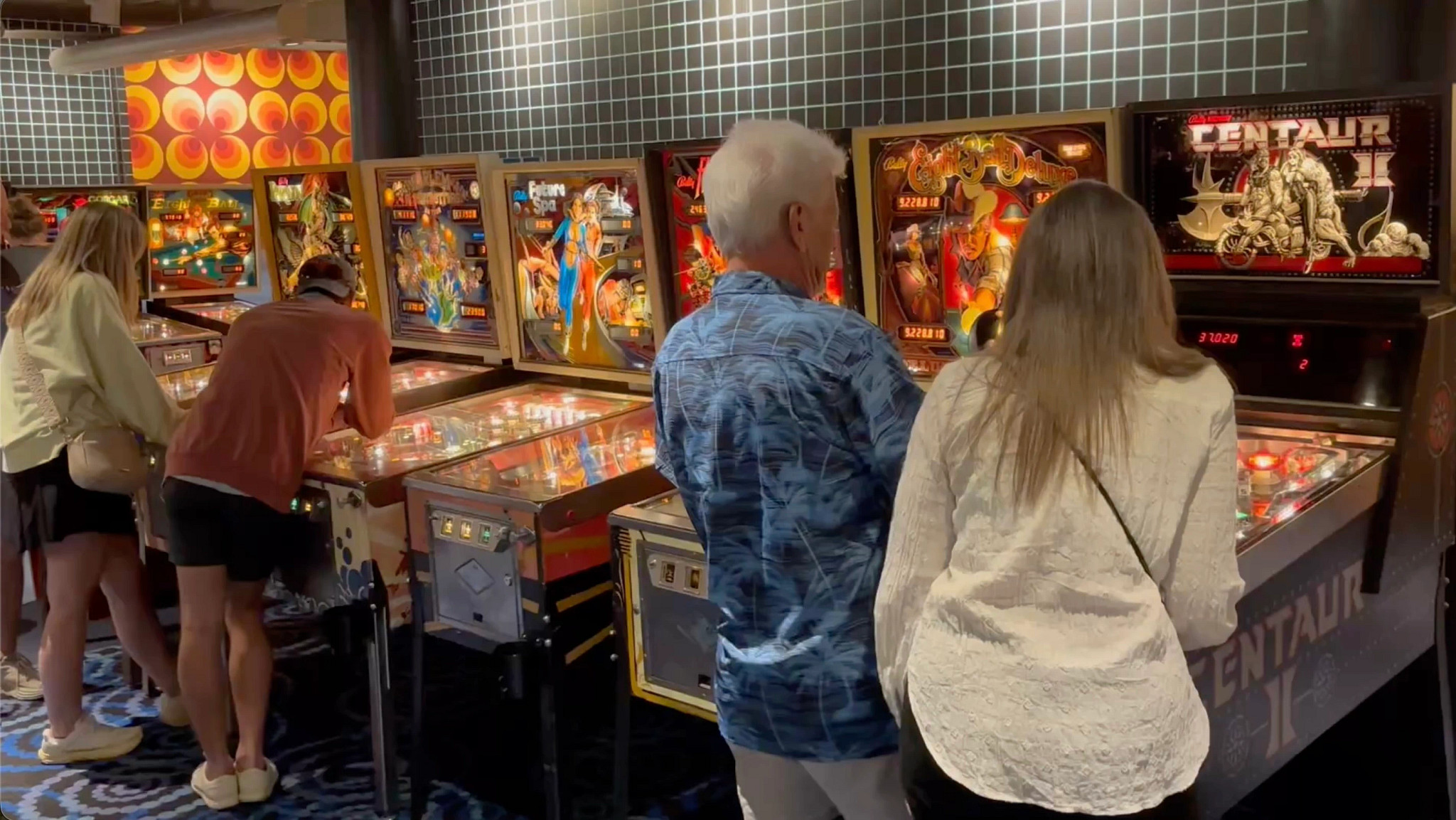 Attendees had free access to the museum's 50 vintage pinball machines