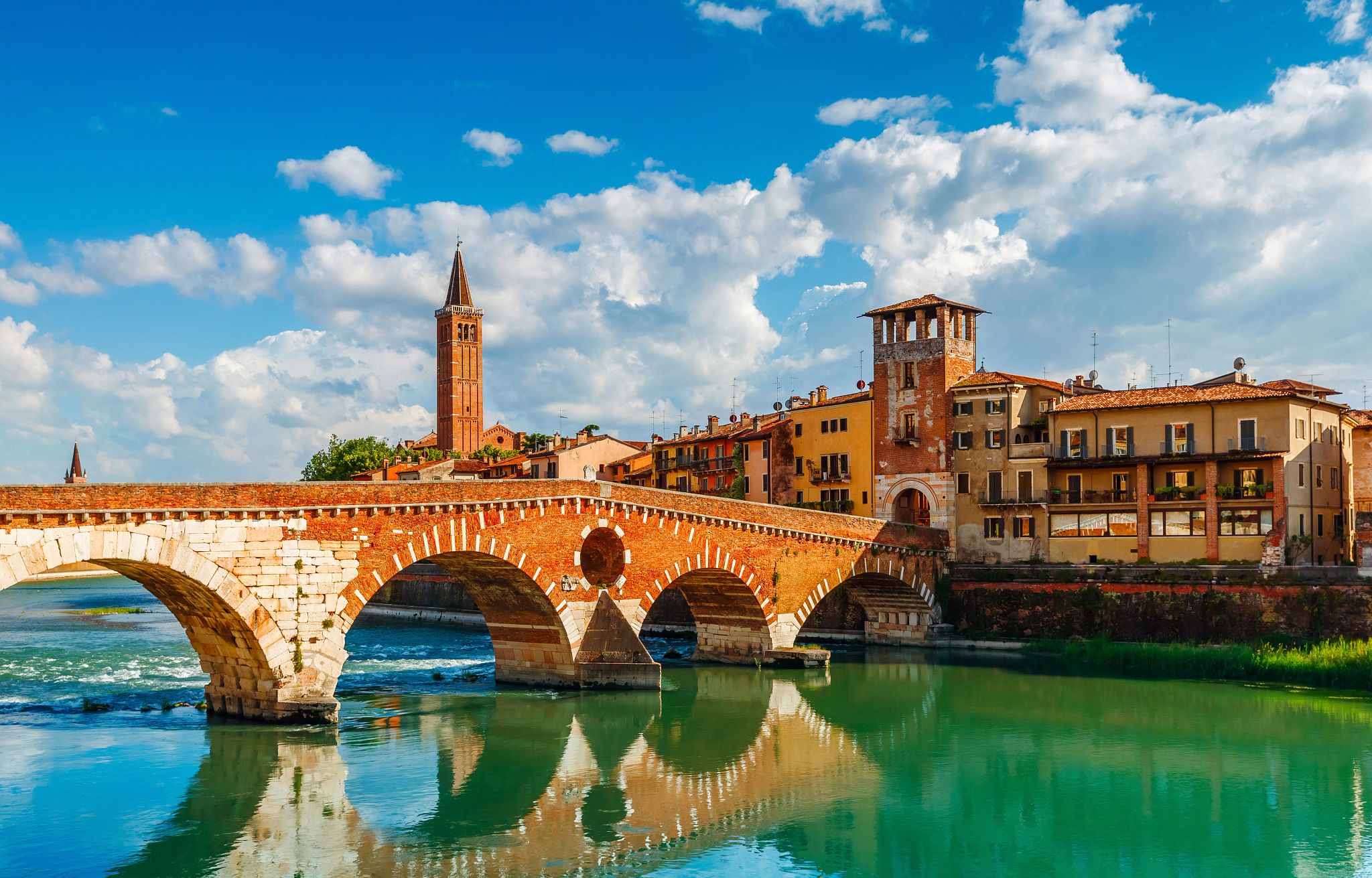 European Storybook Vacations ponte pietra near the adige river
