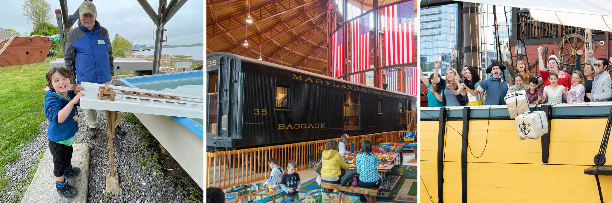 Maine Maritime Museum, the B&O Railroad Museum and the Boston Tea Party Ships & Museum