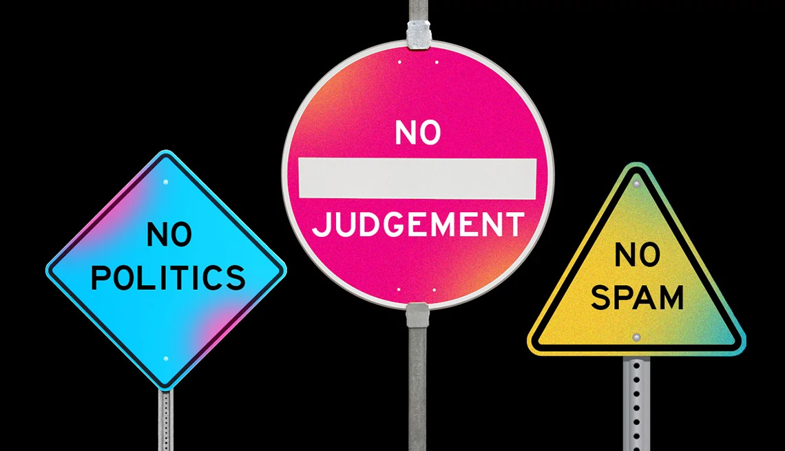 Signs that say No Judgement