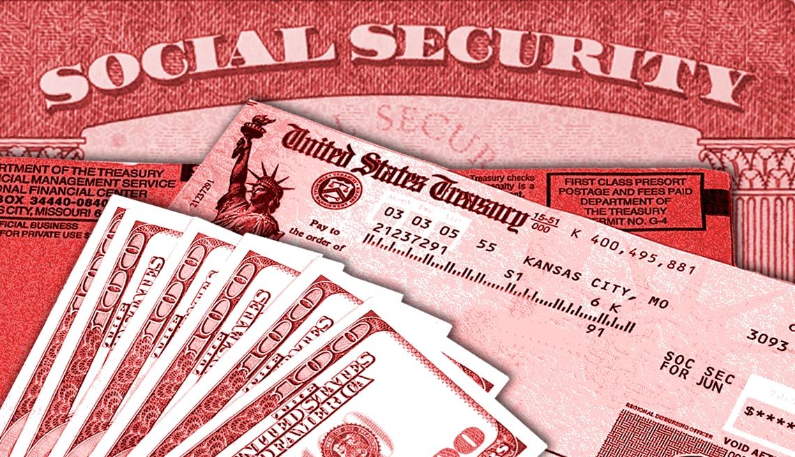 ssa defunked false claims about a june cola payment social security documents and $100 bills in a red tint