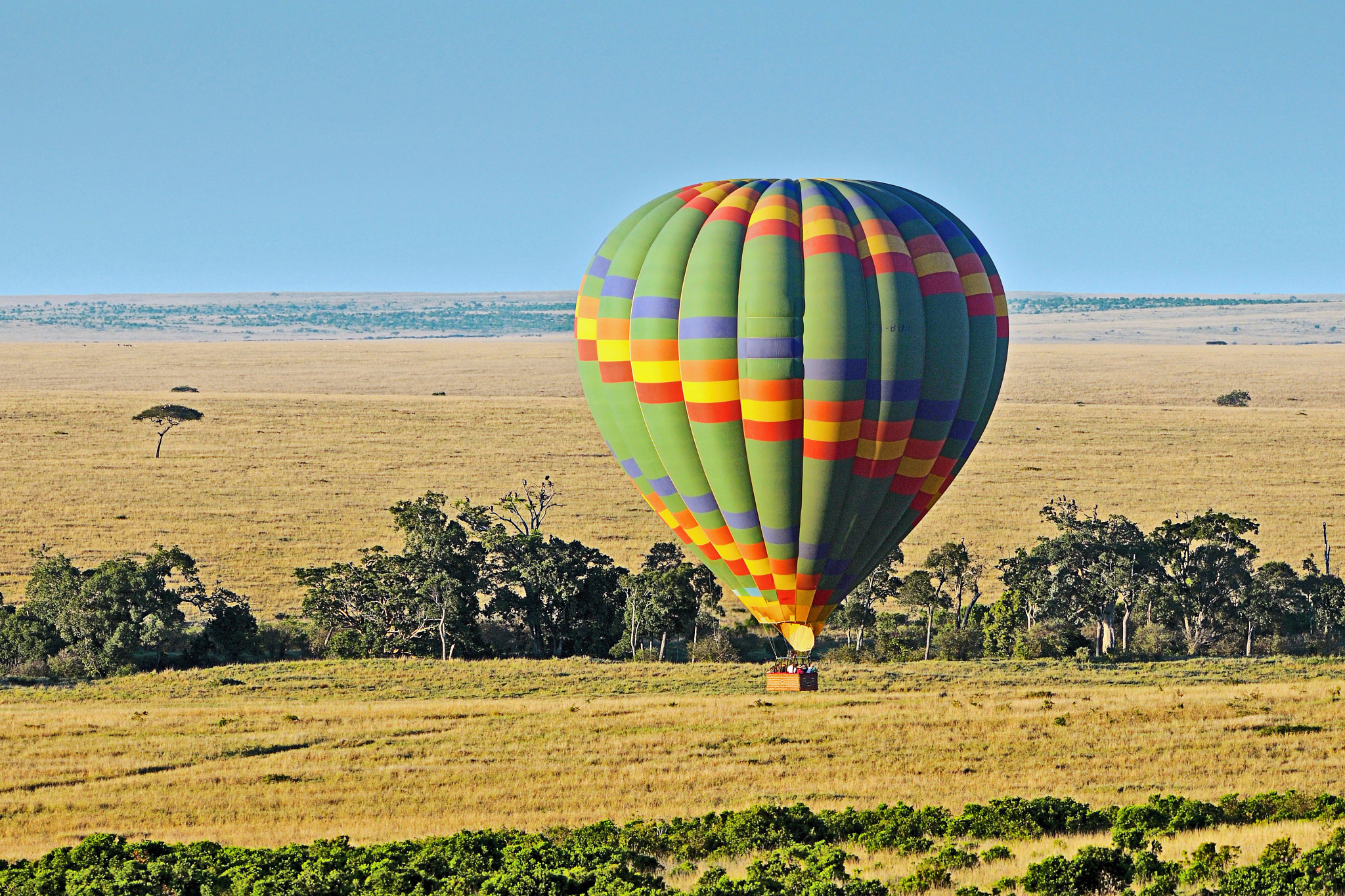a hot-air balloon ride in Africa