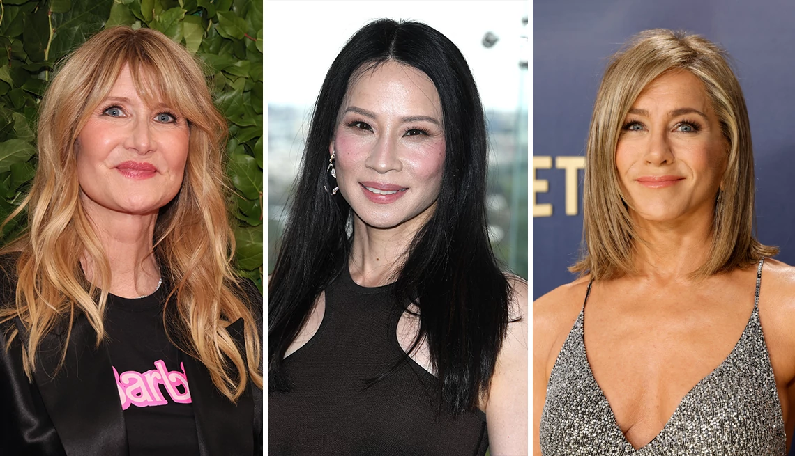 Laura Dern attends the 33rd Annual Gotham Awards; Lucy Liu at the Photo Call For Shazam Fury Of The Gods; Jennifer Aniston attends the 30th Annual Screen Actors Guild Awards