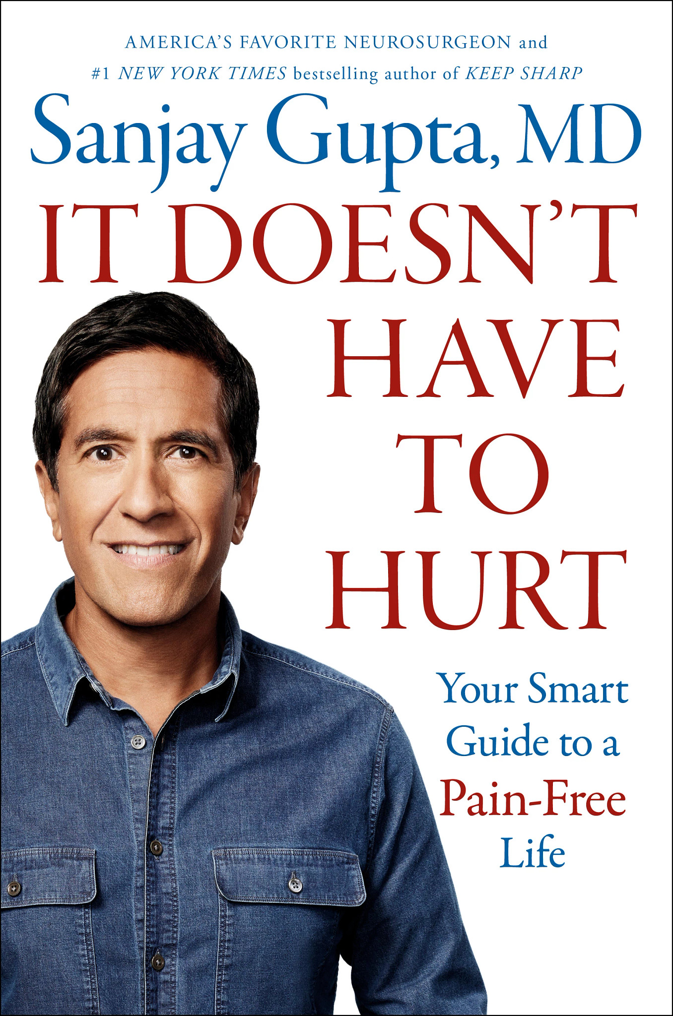 Dr. Sanjay Gupta's new book focuses on the brain — the control center for pain The book cover of Sanjay Gupta, M.D.'s new book, "It Doesn't Have to Hurt: Your Smart Guide to a Pain-Free Life"