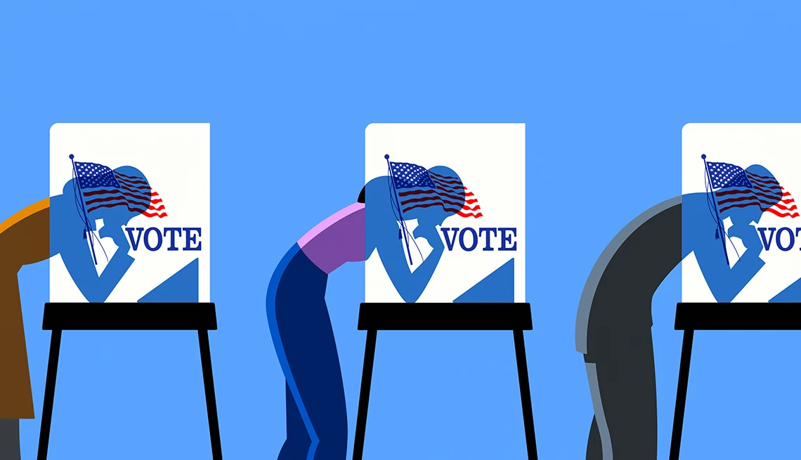 State ballot measures in 2024 people in voting booths