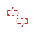 Icon for like and dislike