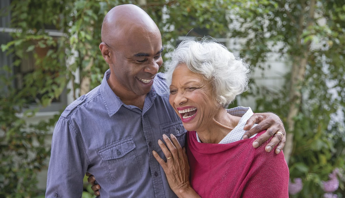 Utilizing national and state resources can give caregivers a boost A man and woman laugh and embrace