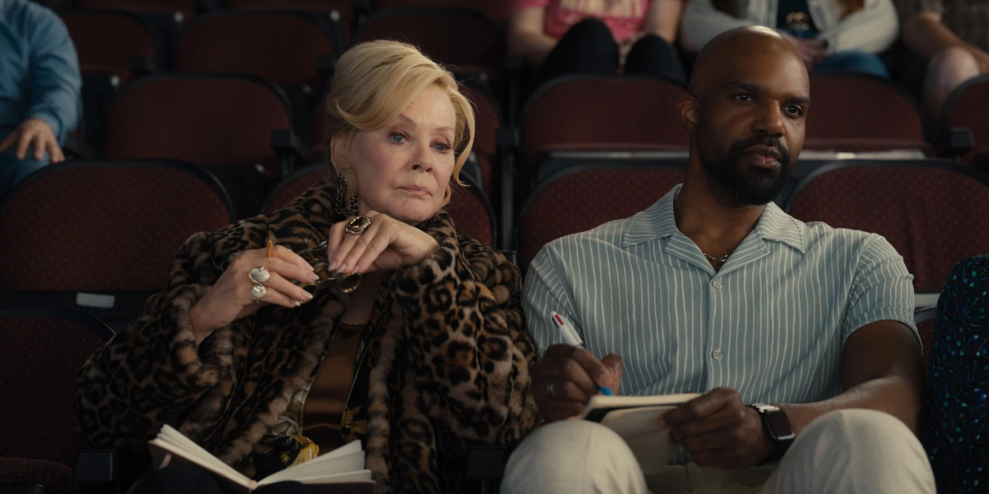 jean smart and carl clemons hopkins in a scene from hacks