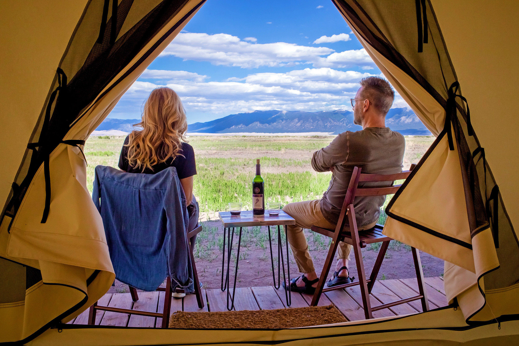 a glamping tent