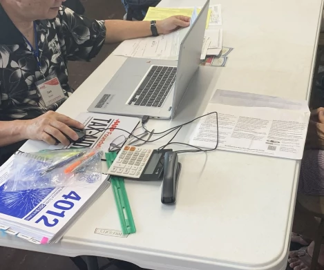 a man on a laptop 
