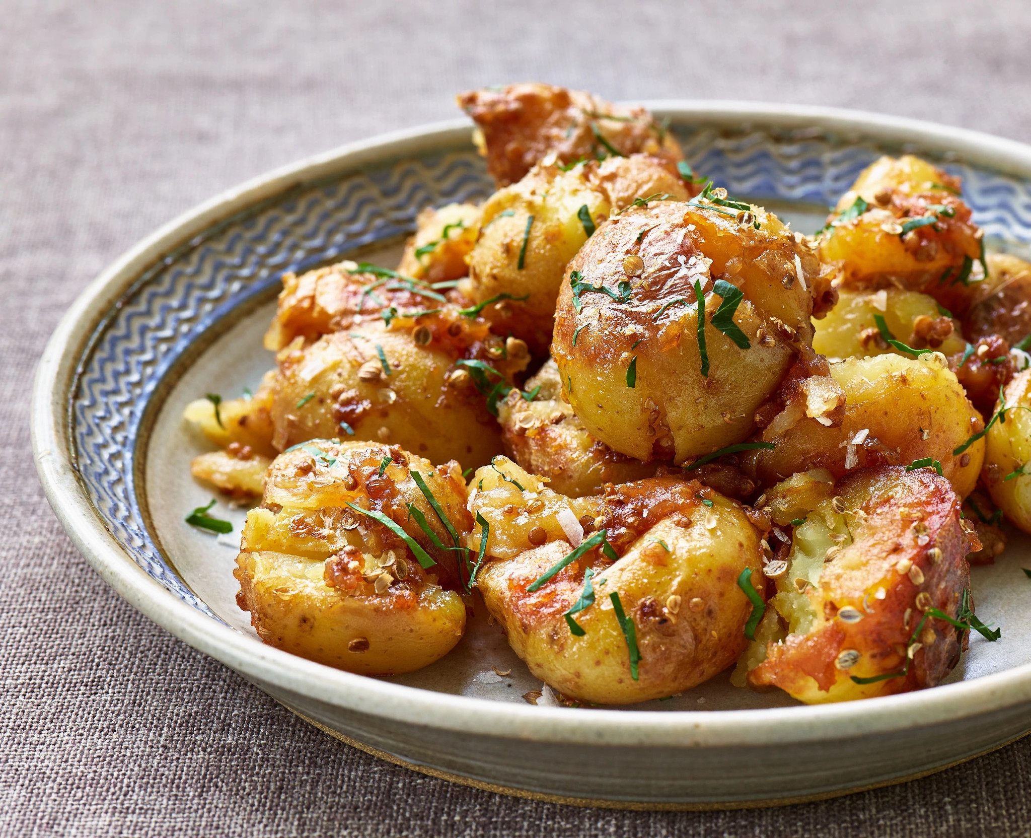 Cypriot-style potatoes in a dish