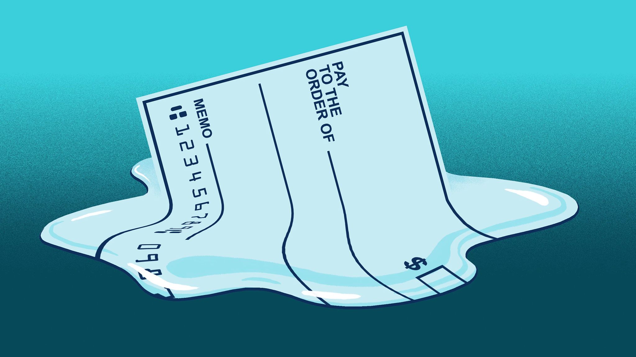 Read This Before Accepting a Stranger’s Check a check melting into a puddle