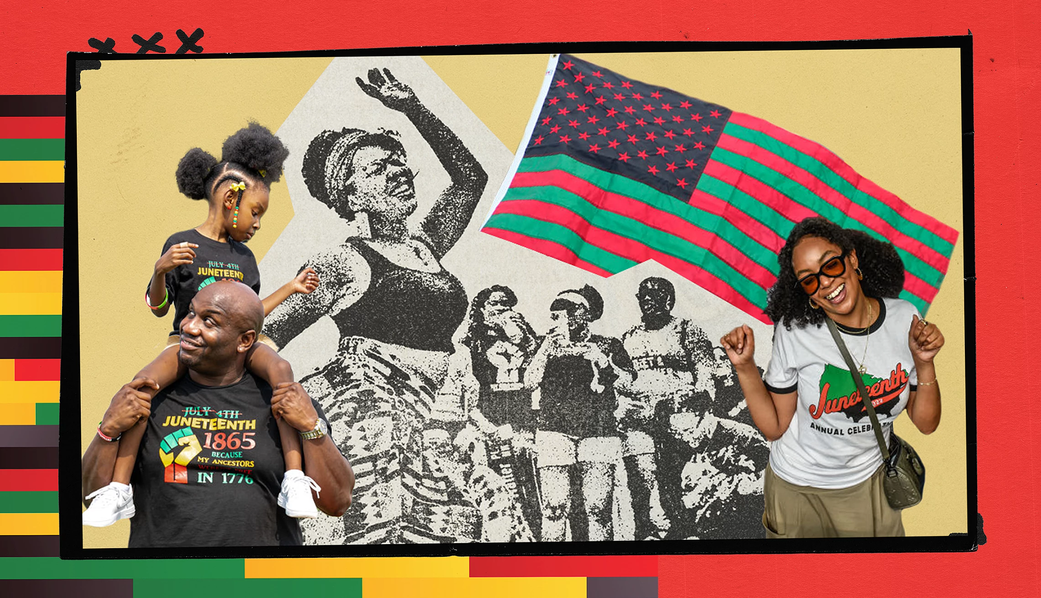 How Juneteenth celebrations have evolved collage of people celebrating Juneteenth