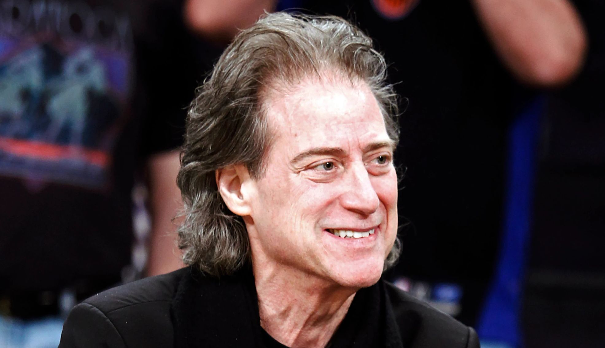 Comedian Richard Lewis attends an NBA basketball game in Los Angeles