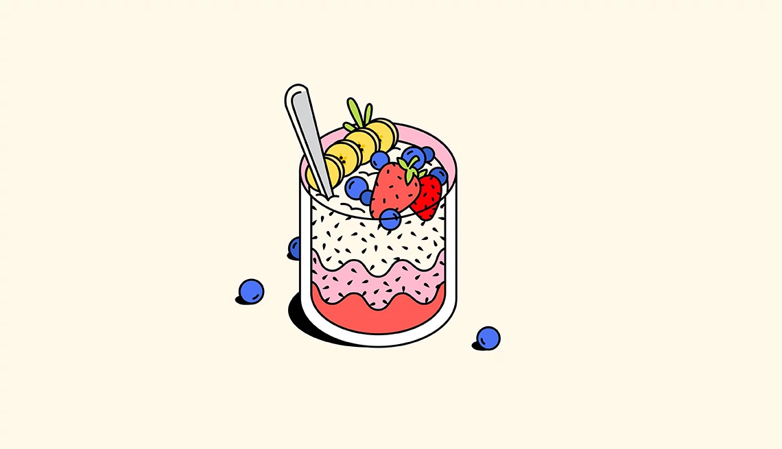 a cup of chia pudding