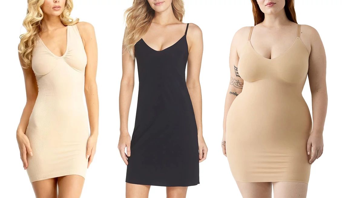 The Best Shapewear for Women Over 50 three models wearing shapewear garments