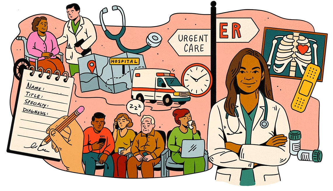 Emergency Room Tips hospital illustration