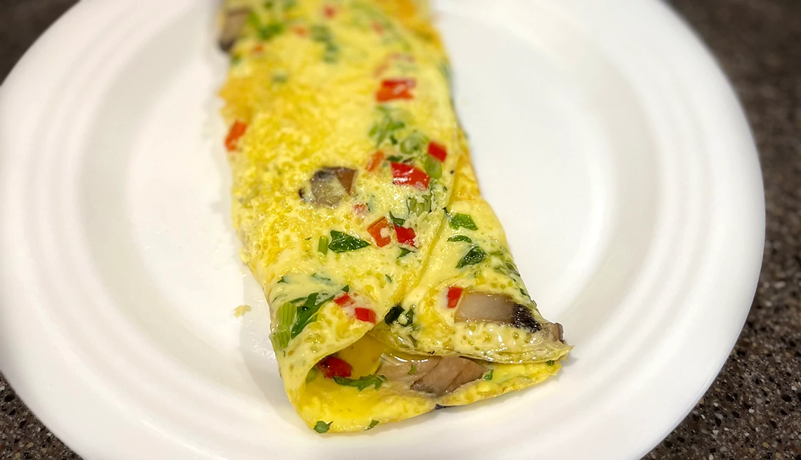 omelette with kale