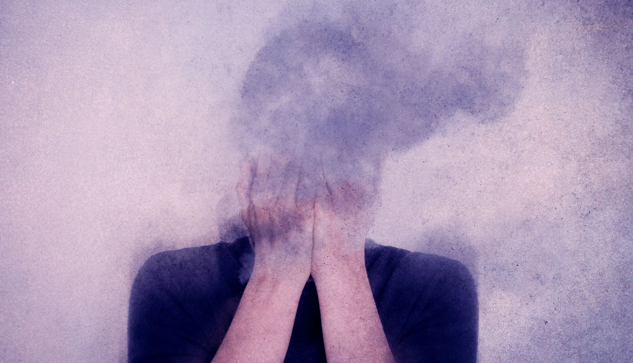 Depression Quiz cloudy head concept