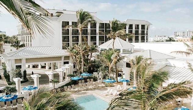 Harmony Through Menopause an aerial view of Opal Grand Resort in Delray Beach, Florida.