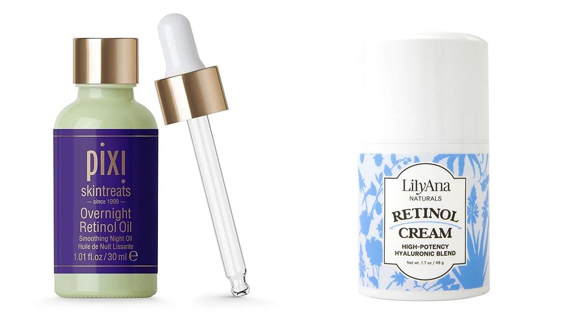 Pixi Beauty Overnight Retinol Oil; LilyAna Naturals Retinol Cream Moisturizer Pixi Beauty Overnight Retinol Oil; LilyAna Naturals Retinol Cream Moisturizer