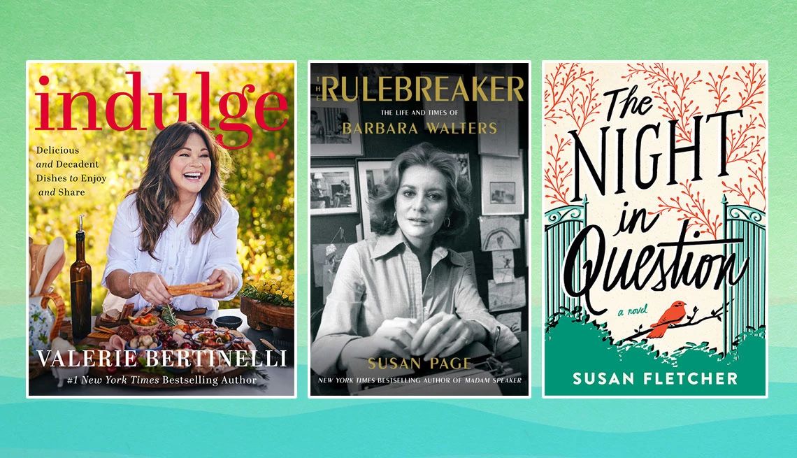 Book covers for Indulge, The Rulebreaker and The Night in Question on a light green background