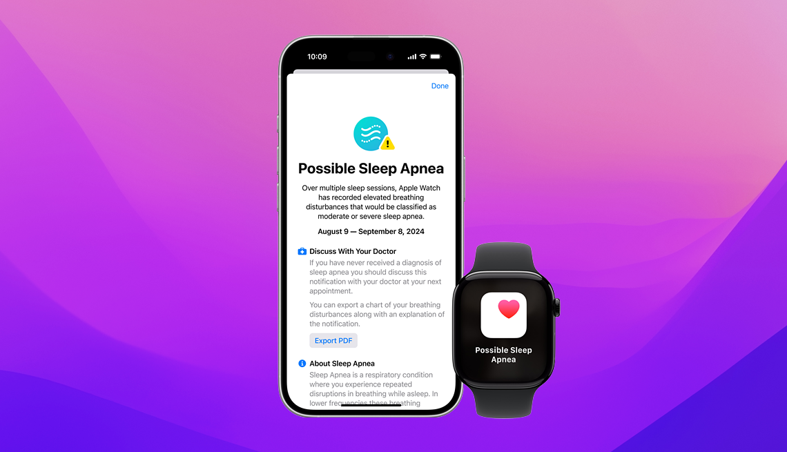 smartwatch can warn of sleep apnea a smartphone and a smartwatch