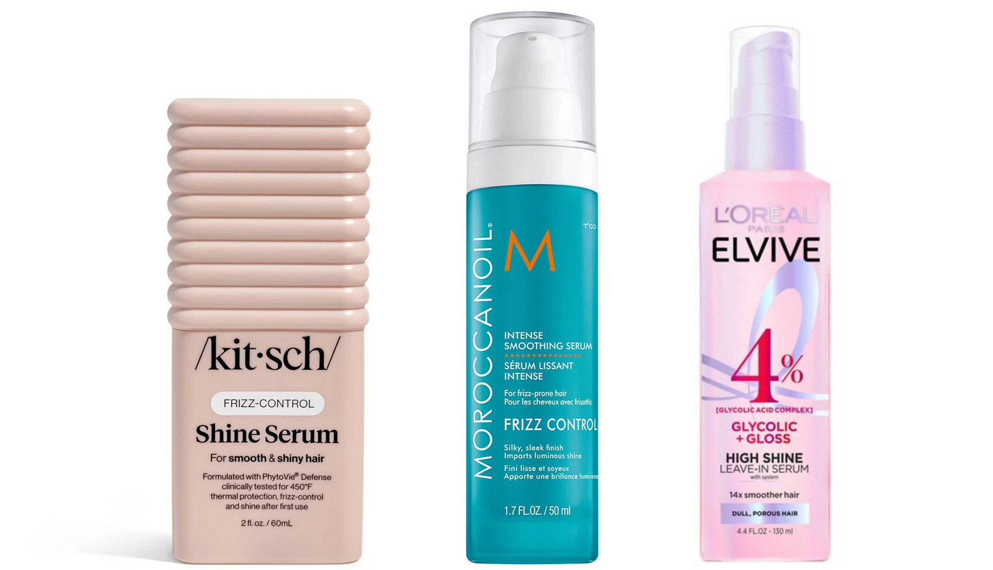 three hair products to promote shine and control frizz