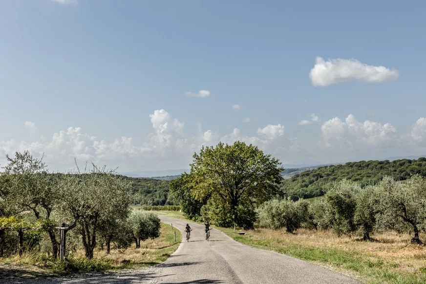 a bike tour in tuscany