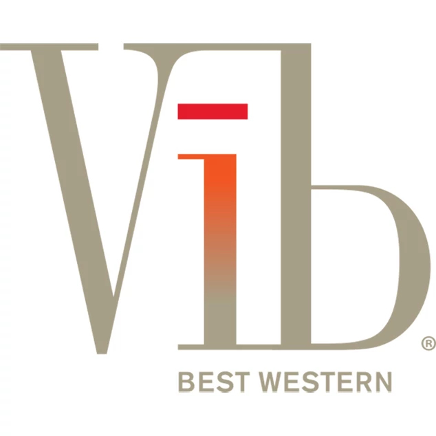 Vib® Grey, red and orange logo