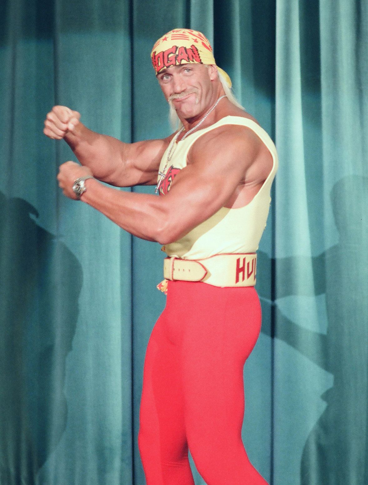 Wrestling Legend Hulk Hogan Dies at 71 Hulk Hogan poses and flexes his bicep muscle