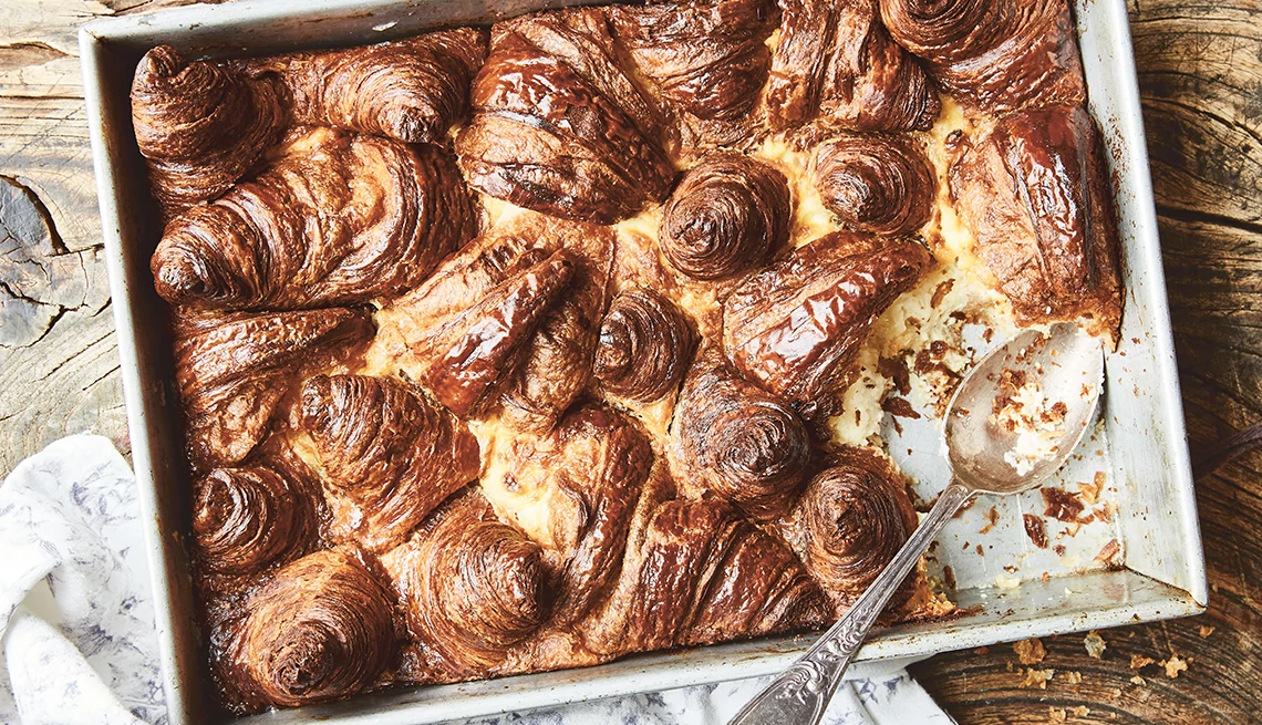Torrija de croissant duro