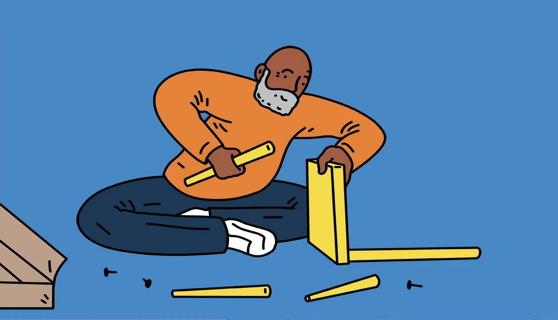 a person building something