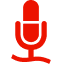 red microphone logo icon