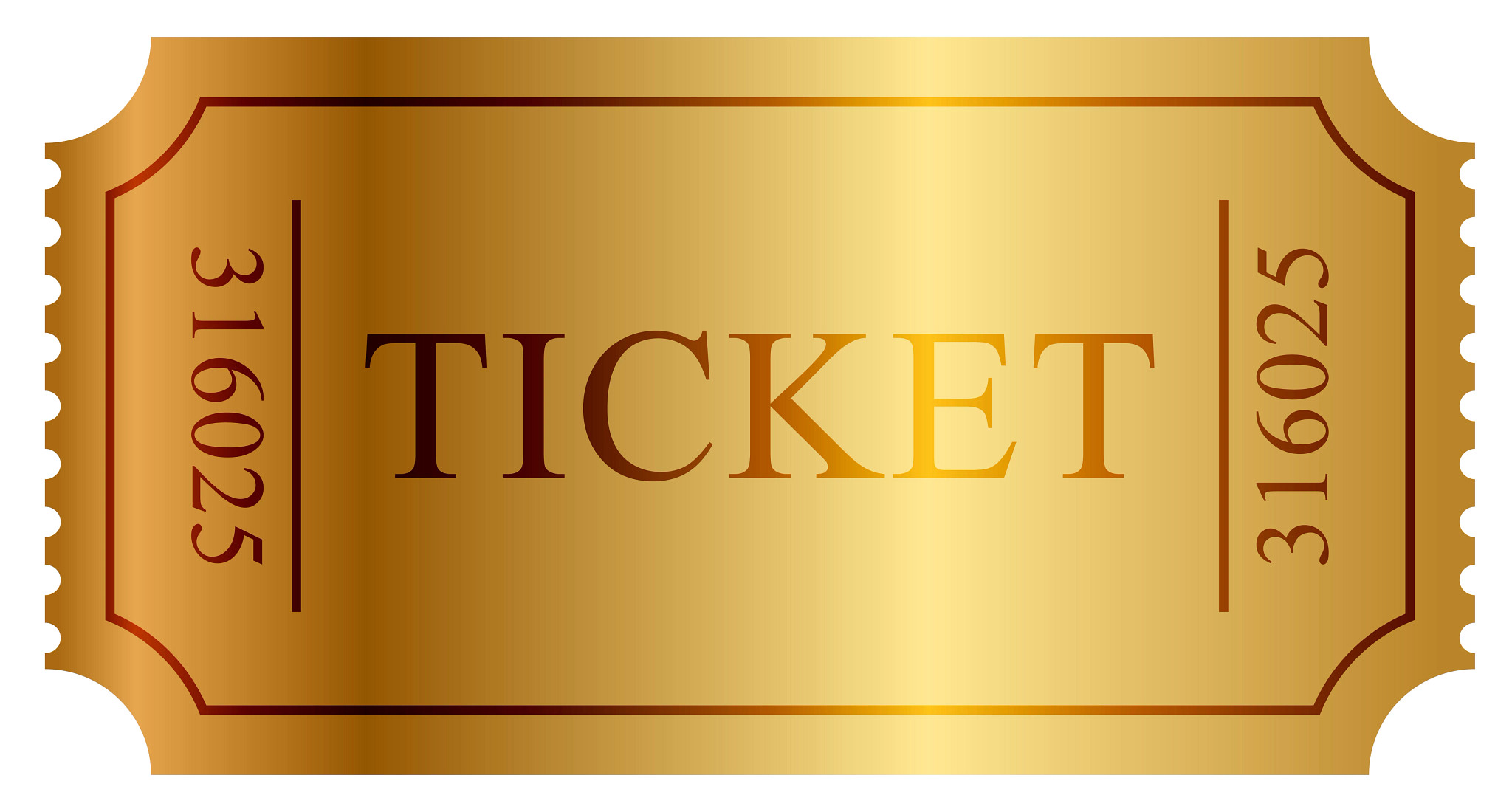 illustration of a golden ticket