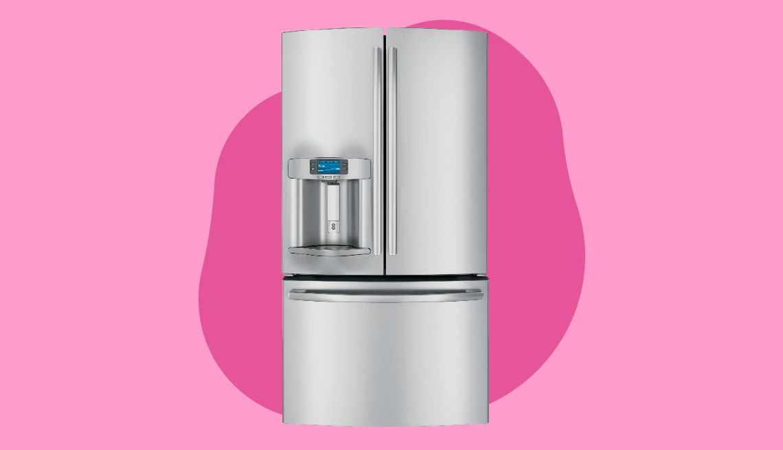 a refrigerator a stainless-steel refrigerator