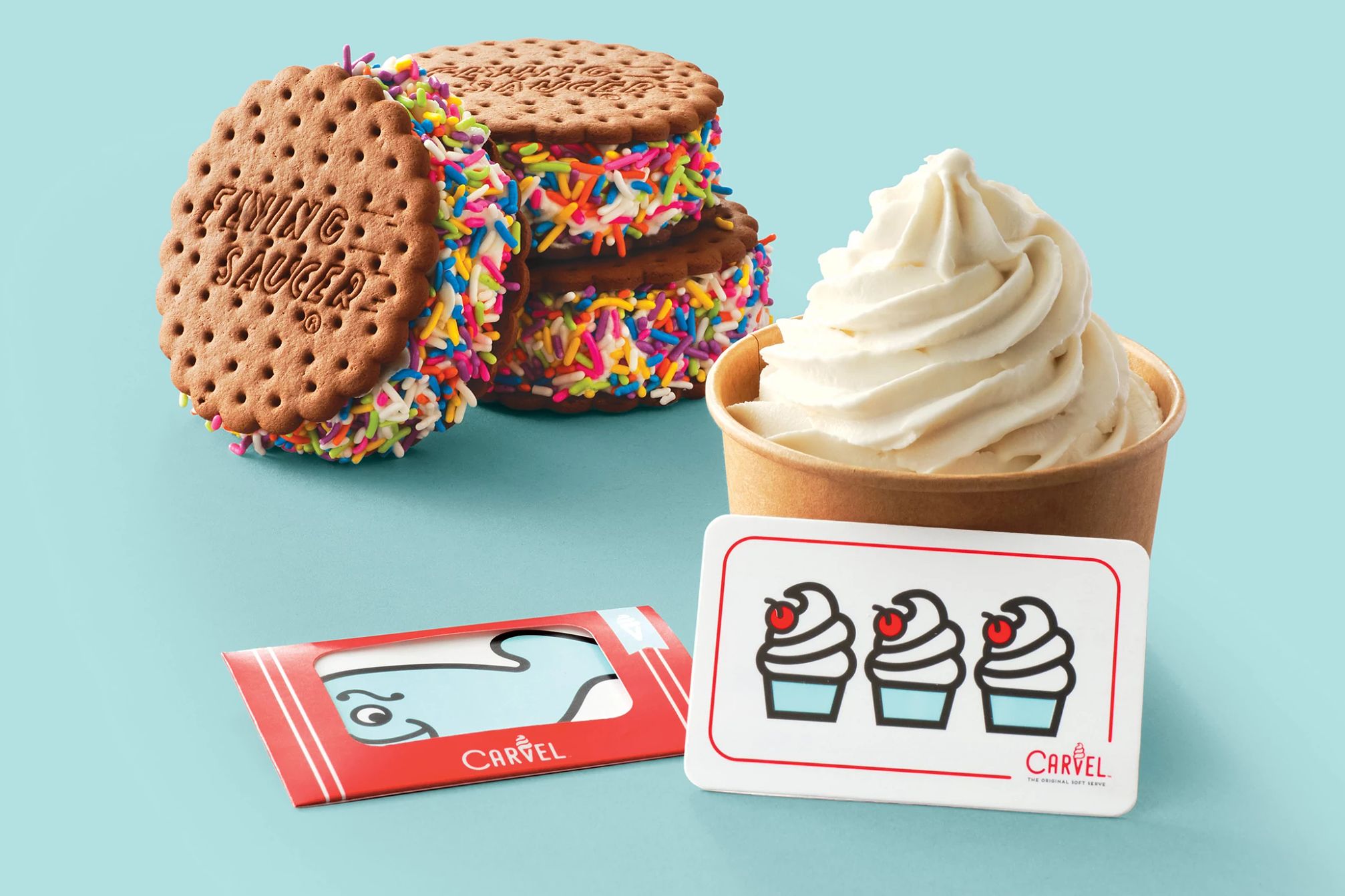 Helados y sándwiches de helado Carvel.