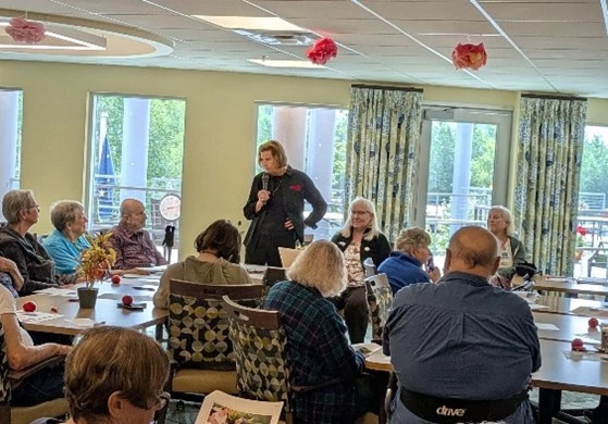 action team giving a presentation