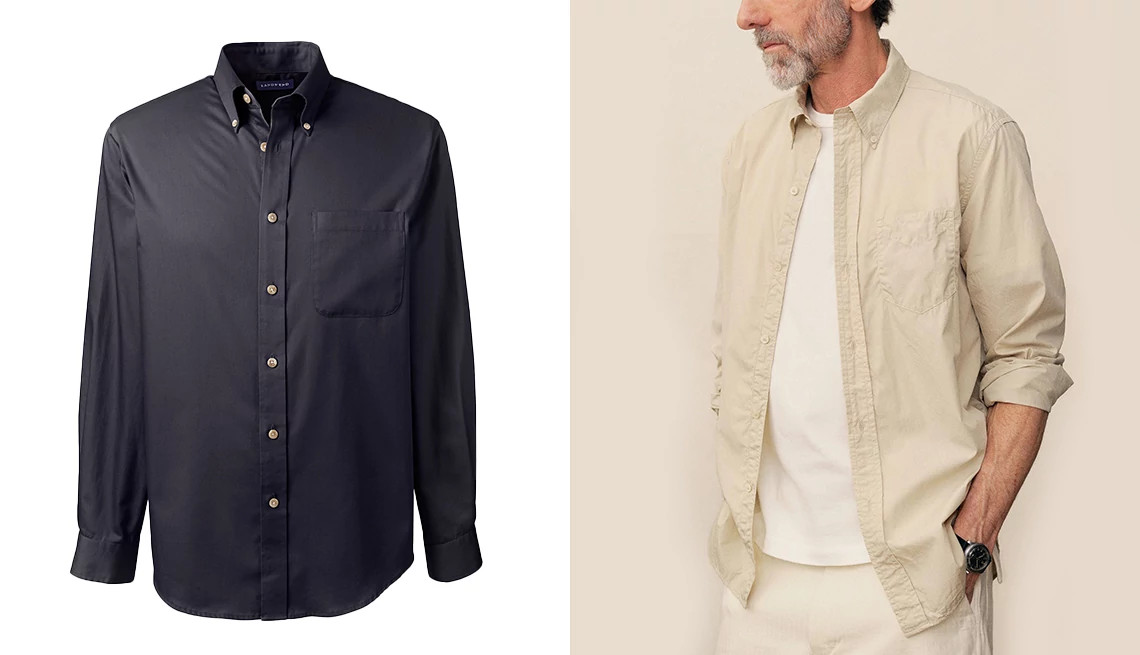 one dark and one light long sleeved shirt