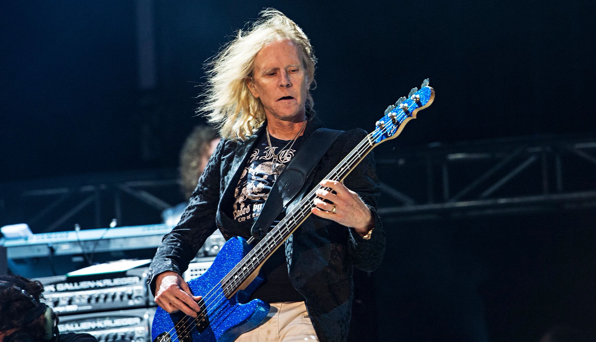 Tom Hamilton Tom Hamilton playing the bass guitar at the 2016 KAABOO Del Mar at the Del Mar Fairgrounds in Del Mar California