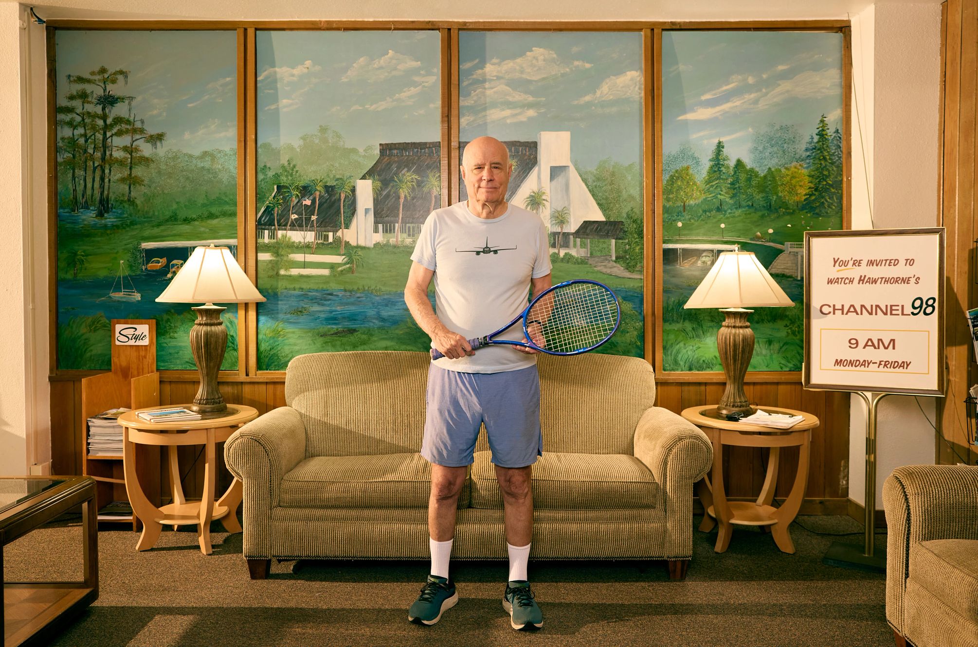 Moving in With My Kid’s Family people getting ready for a tennis match