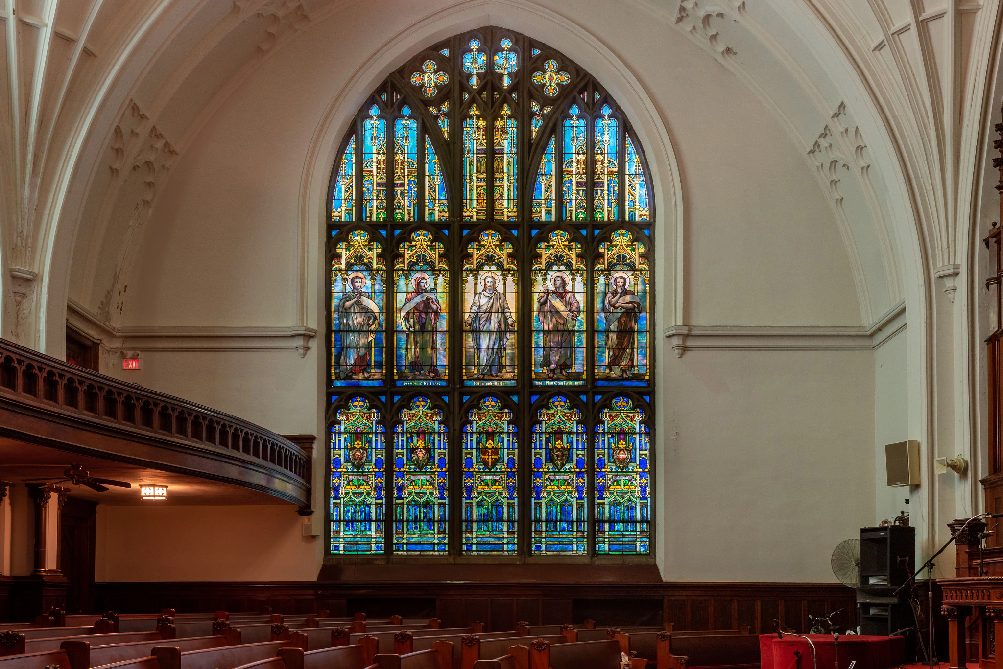 Tiffany-designed Favrile stained glass windows