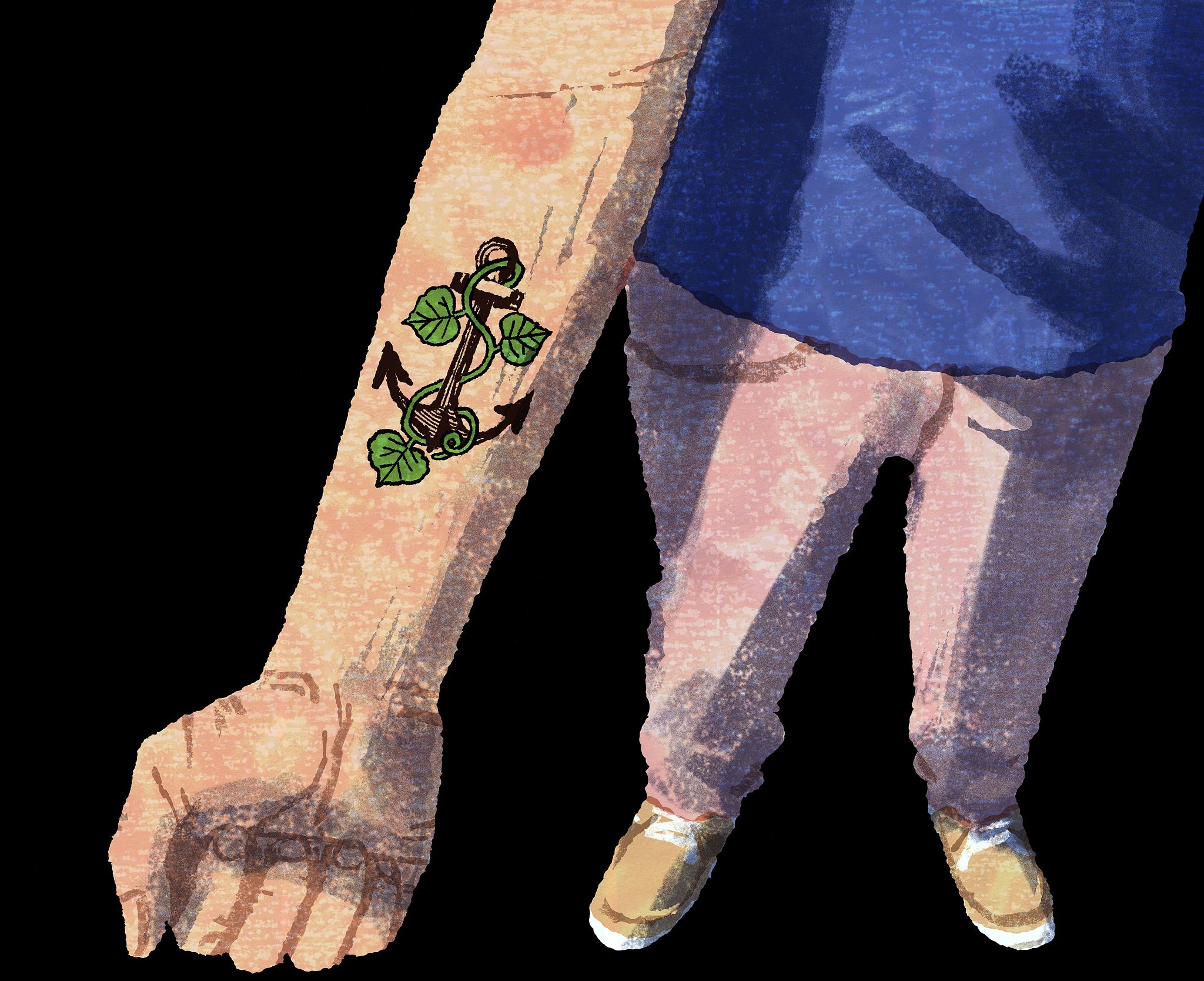 A Father-Son Trip of a Lifetime arm with a tattoo