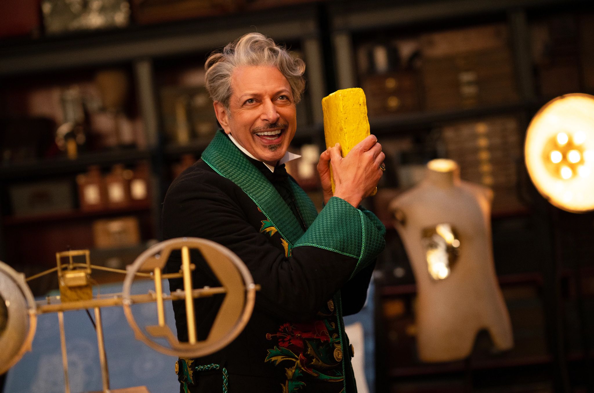 Jeff Goldblum Goes Meat-Free jeff goldblum as the wizard of oz in a scene from wicked for good