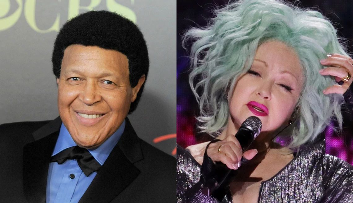 Rock Hall of Fame Nominations Chubby Checker, left, and Cyndi Lauper.
