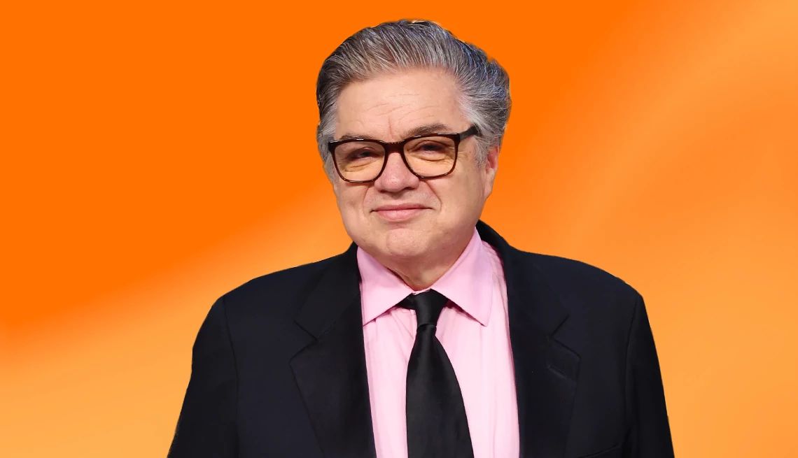 Oliver Platt interview Oliver Platt against orange ombre background